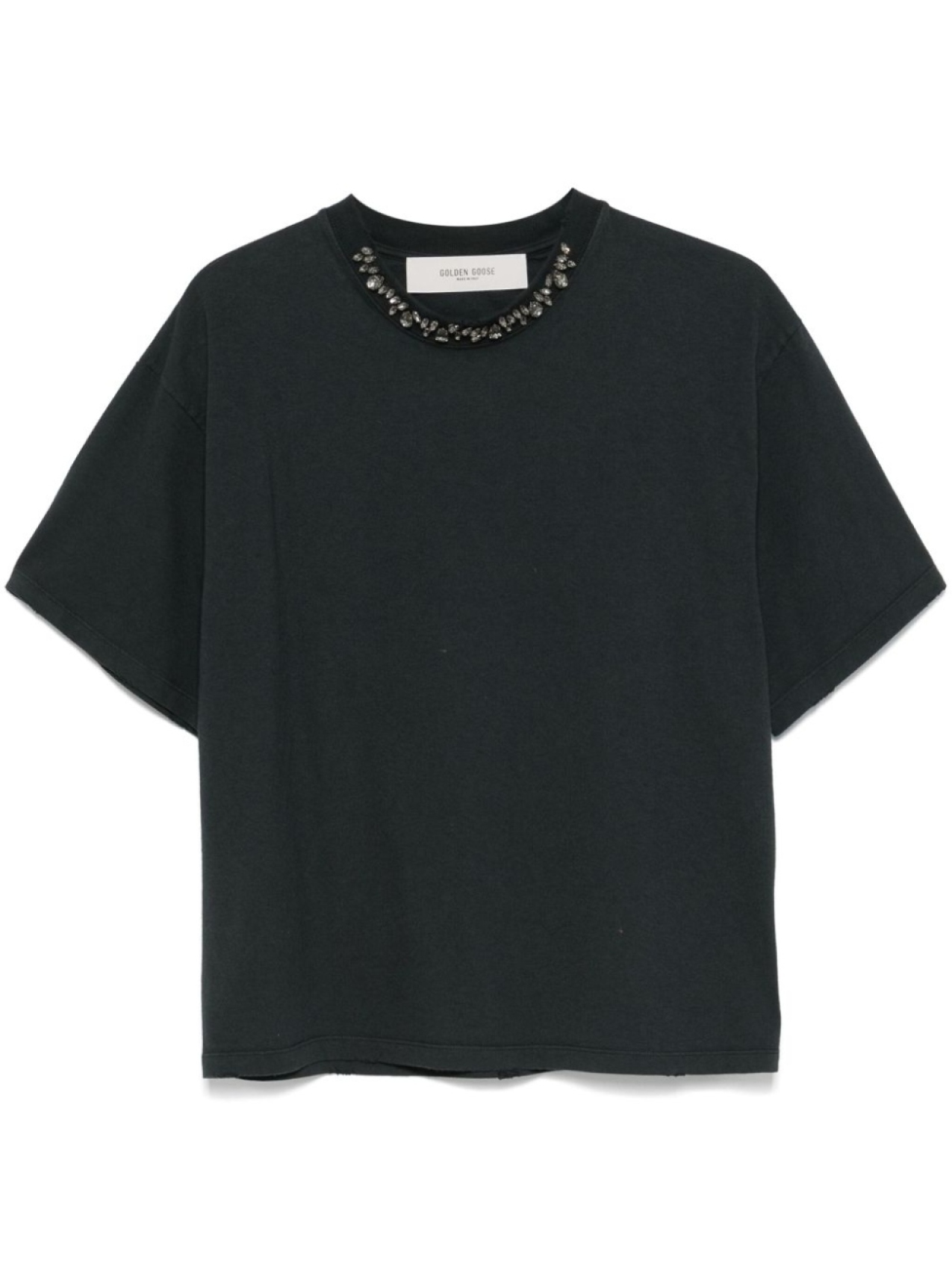 

Golden Goose футболка с кристаллами, черный