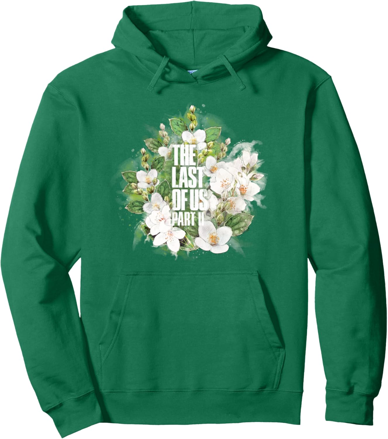 

Толстовка с большим логотипом на груди и акварельным цветочным рисунком из игры The Last of Us Part II, черная, размер S Playstation