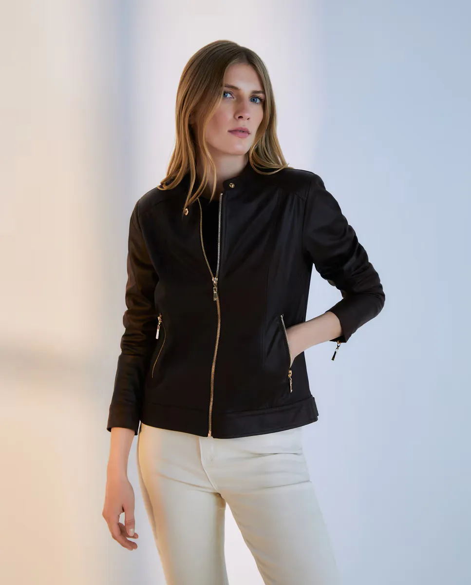 

Женская куртка из стираной замши Woman El Corte Inglés, темно-коричневый