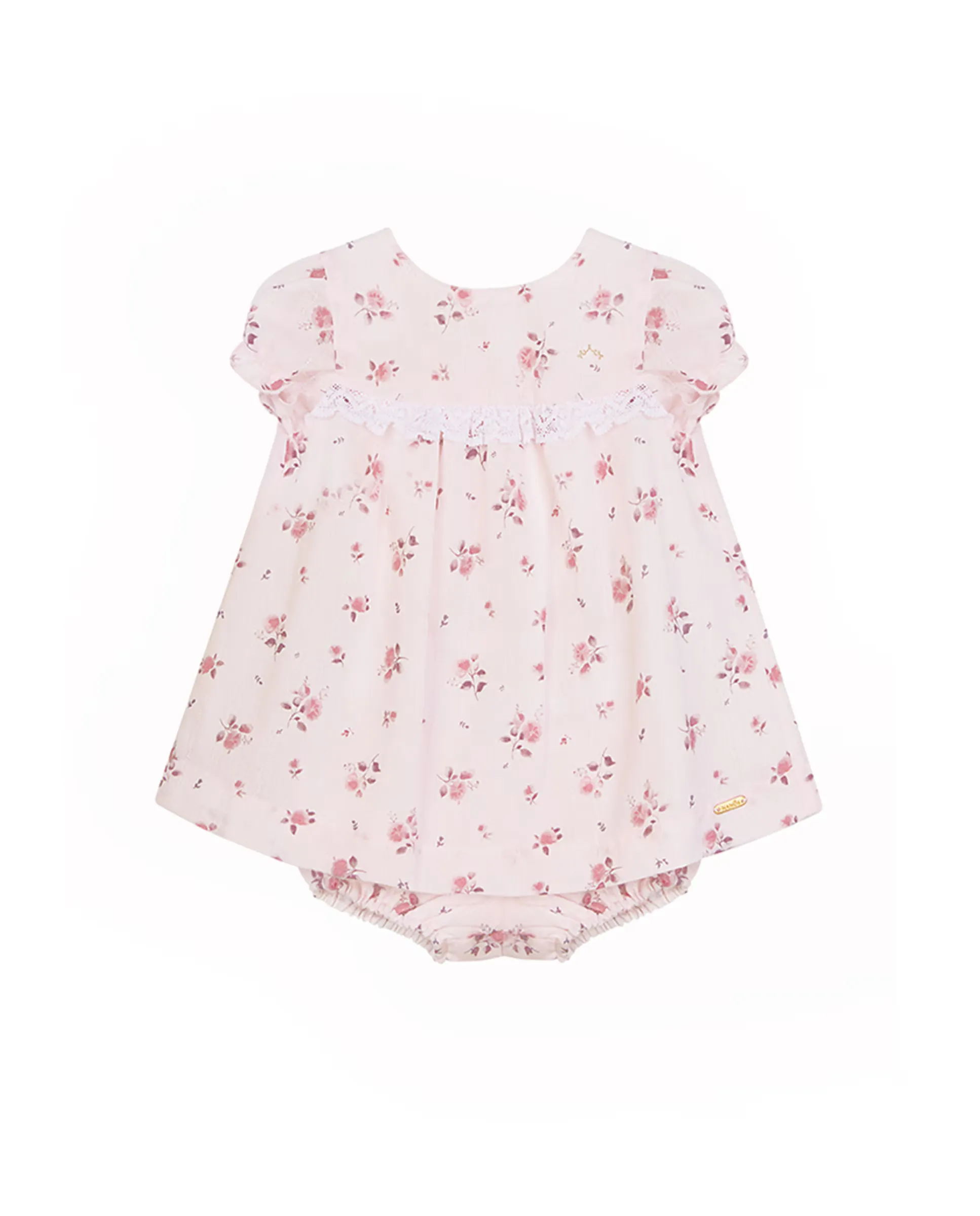 

Платье Mini con Braguita de bebé niña NANOS, розовый