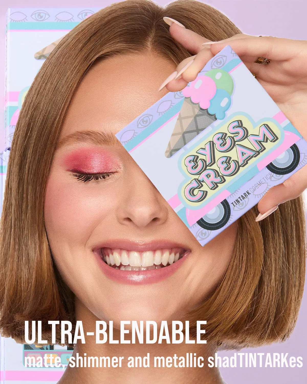 Палетка теней для век TINTARK Eyes Cream 18 оттенков Tintark, Metallic Brown Blue — фото 3