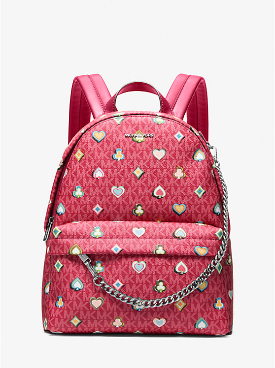 

Средний рюкзак с фирменным логотипом Slater Michael Kors, красный