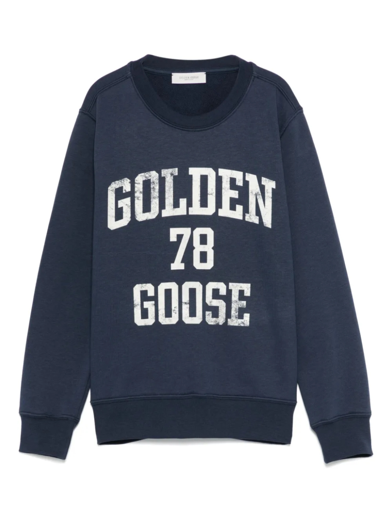 

Толстовка с круглым вырезом и принтом логотипа Golden Goose Kids, синий