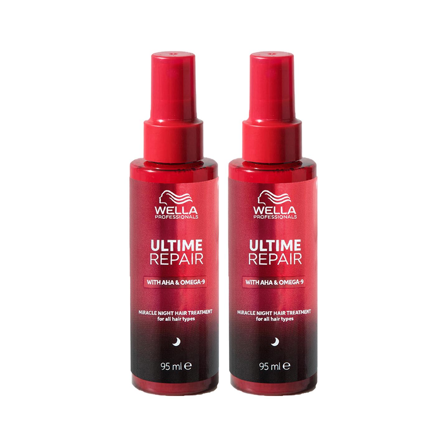 

Эфирные масла для ухода за волосами Ultra Repair Miracle No Rinse увлажняющие 95мл/95мл*2 Wella