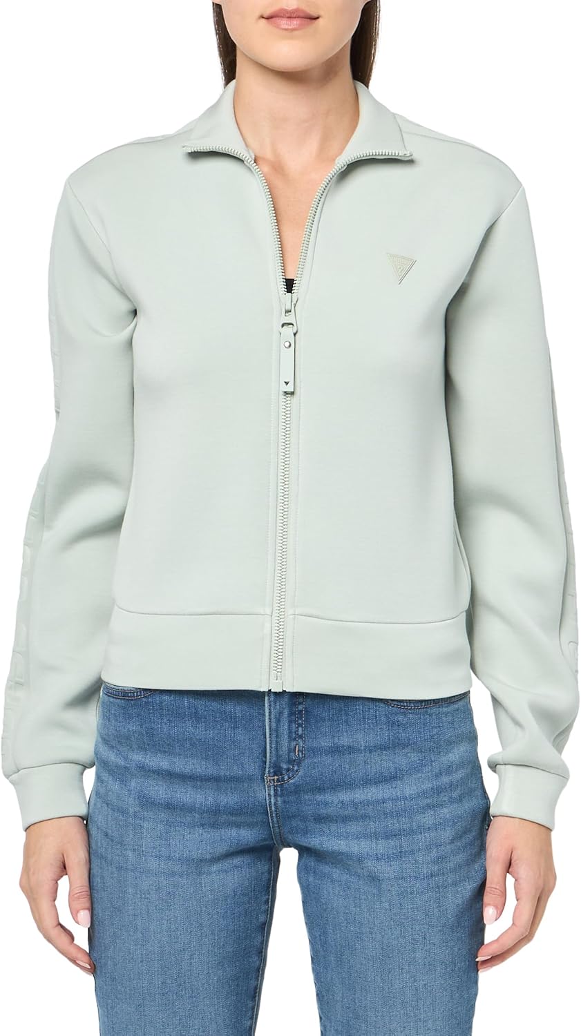 

GUESS женский новый худи Allie Scuba Zip, Relaxed Mint