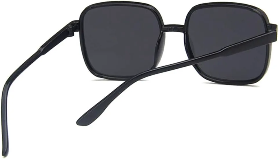 

Солнцезащитные очки Shiratori унисекс, модные, ярко-черные, серые, для отдыха, квадратные, неполяризованные, с защитой от УФ-излучения UV400, Bright Black Grey