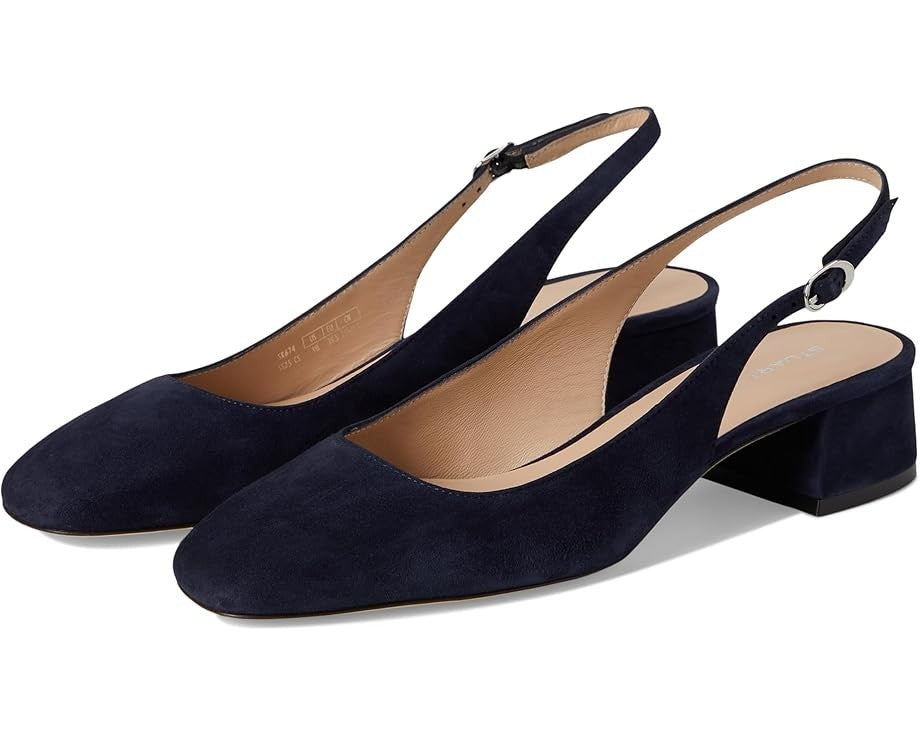 Туфли-лодочки Stuart Weitzman Maeve Slingback 35, женские, B, синие, блочный каблук, VER413