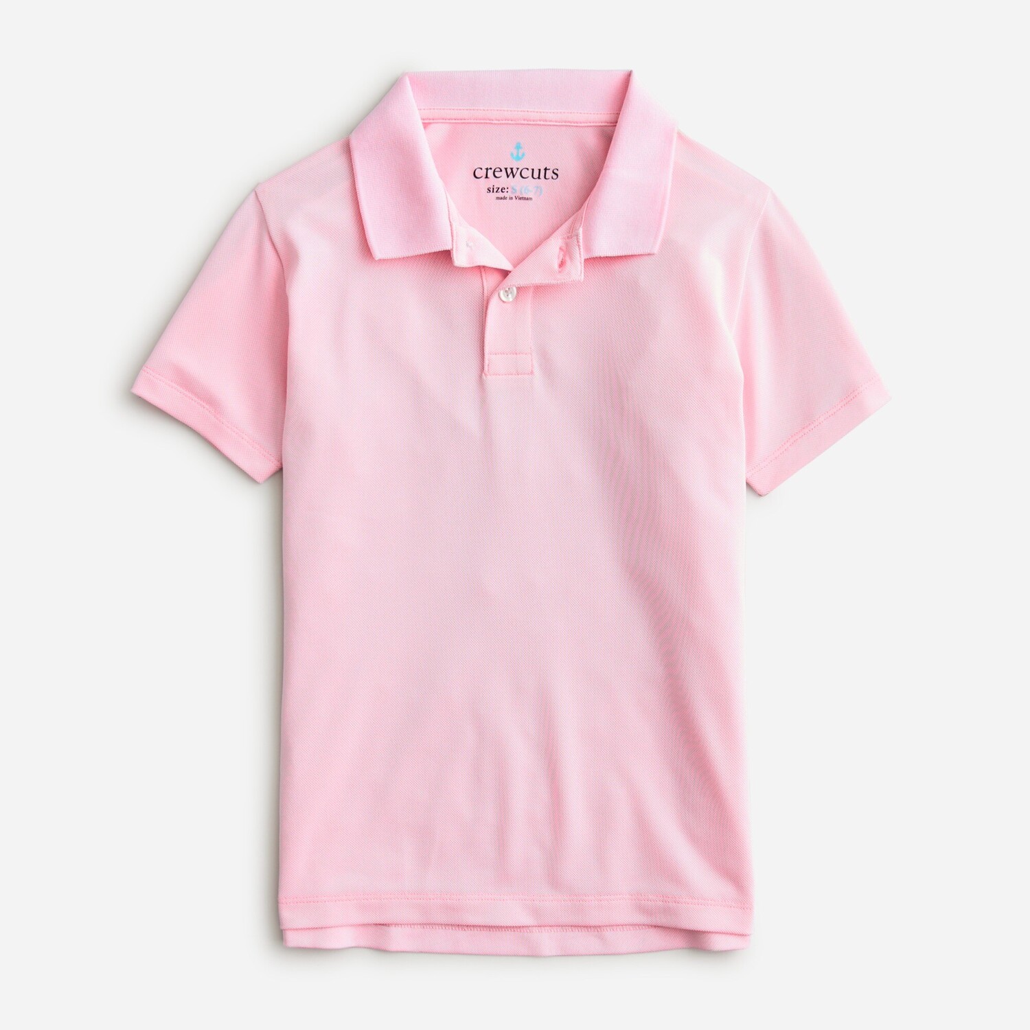 

Детская рубашка-поло из технологичного пике J.Crew, розовый