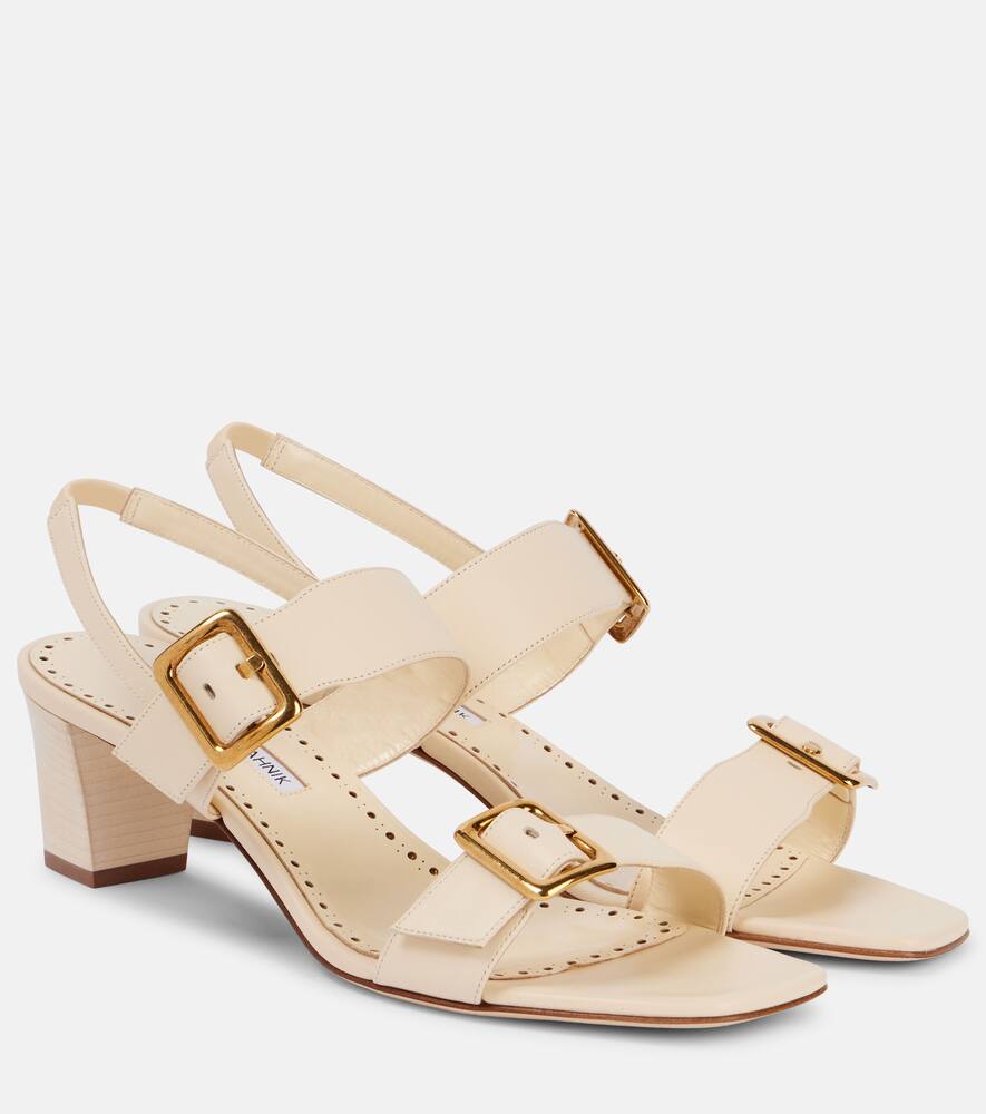 Кожаные сандалии-слингбэки thalitsli 50 Manolo Blahnik, 1304 Lcrm