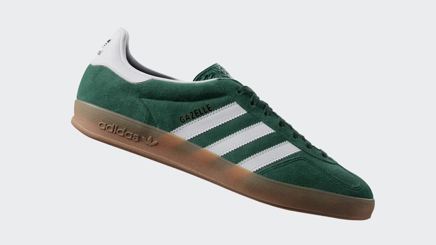 Кроссовки Gazelle Adidas, цвет Collegiate Green/Cloud White/Gum — фото 2