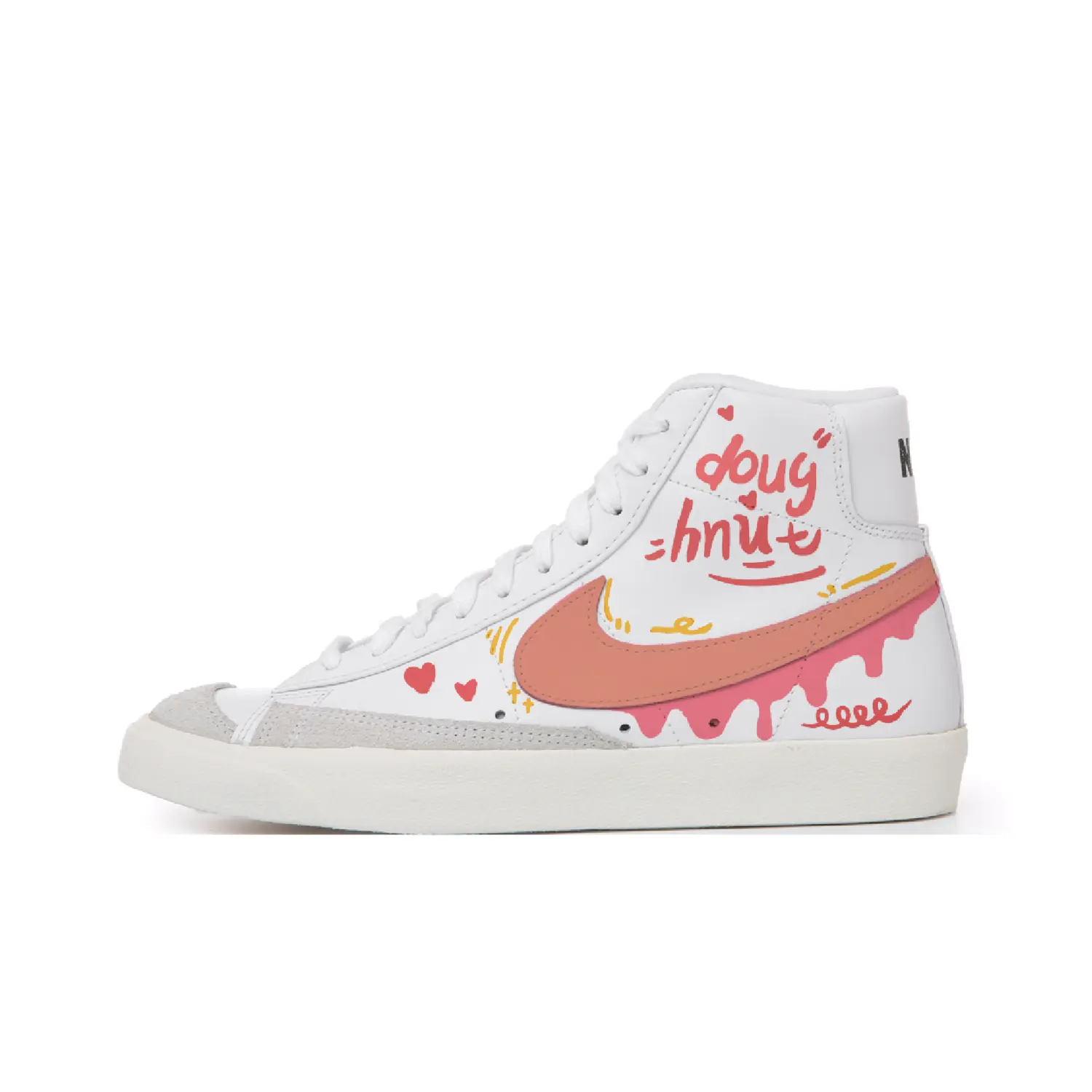 

Кроссовки Blazer Skateboard женские, среднего размера, розовый Nike, белый