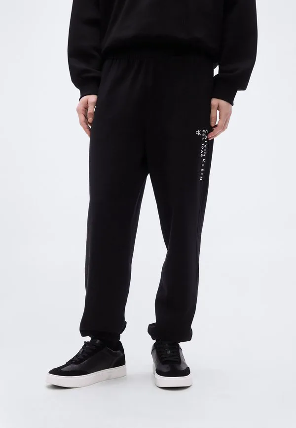 350Terry 1968 графические монологовые спортивные штаны Calvin Klein, Black
