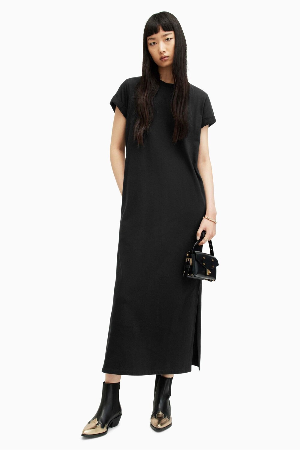 

Платье макси Allsaints Anna All Saints, черный