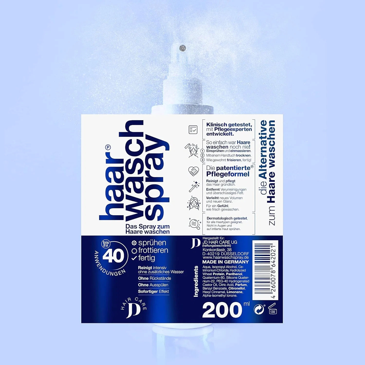 Спрей для мытья волос без воды «Hair Wash Spray» ‎Jd Hair Care — фото 4