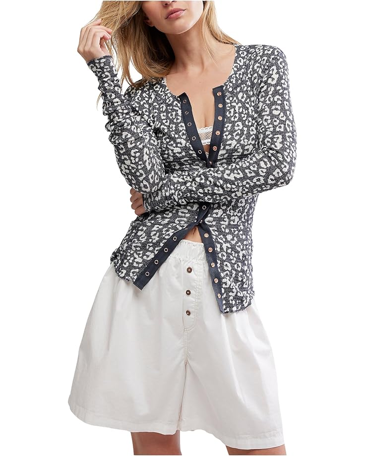 

Женская блуза Free People Going Places Printed Cardi, Charcoal Combo