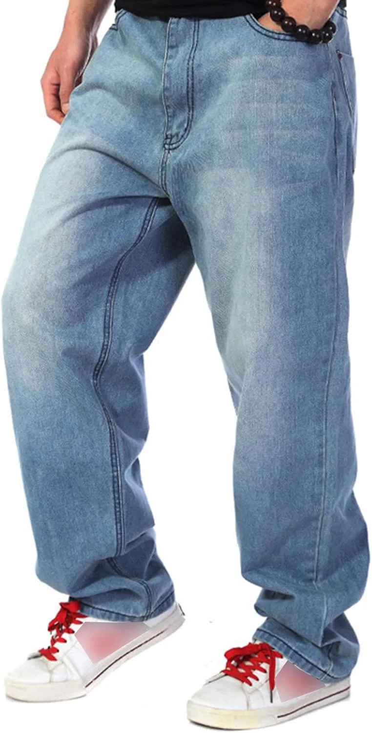 Джинсы Oversized Denim, Синий — фото 4