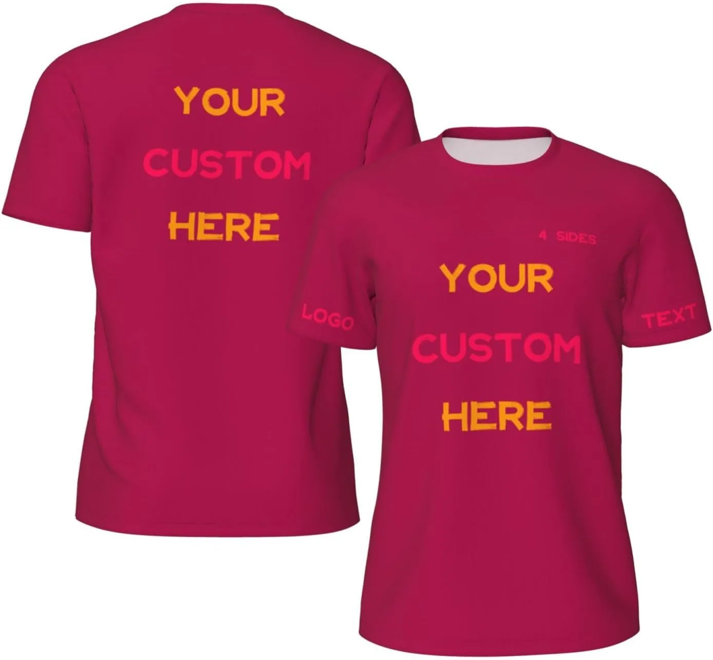 

Футболка Custom с принтом на 4 сторонах