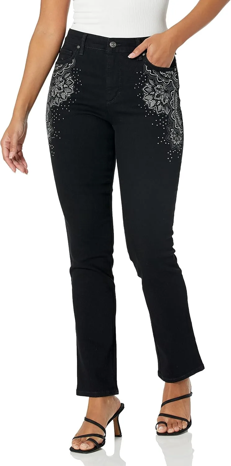 

Gloria Vanderbilt Amanda, женские брюки из вельвета, зауженные, высокая посадка