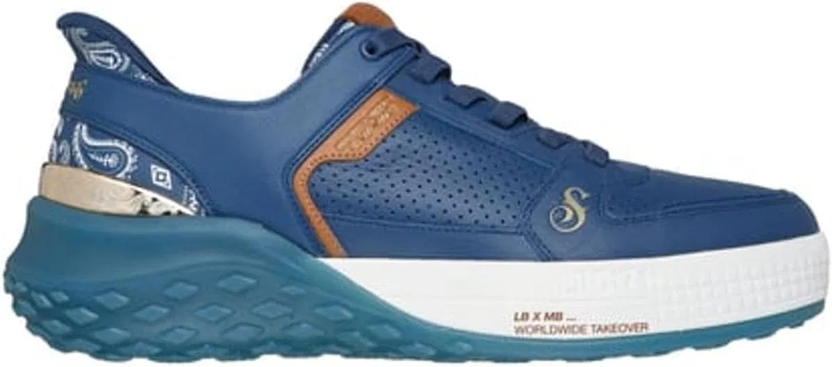 Мужские слипоны Skechers Snoop Sizzle Toke, Navy Leather — фото 4