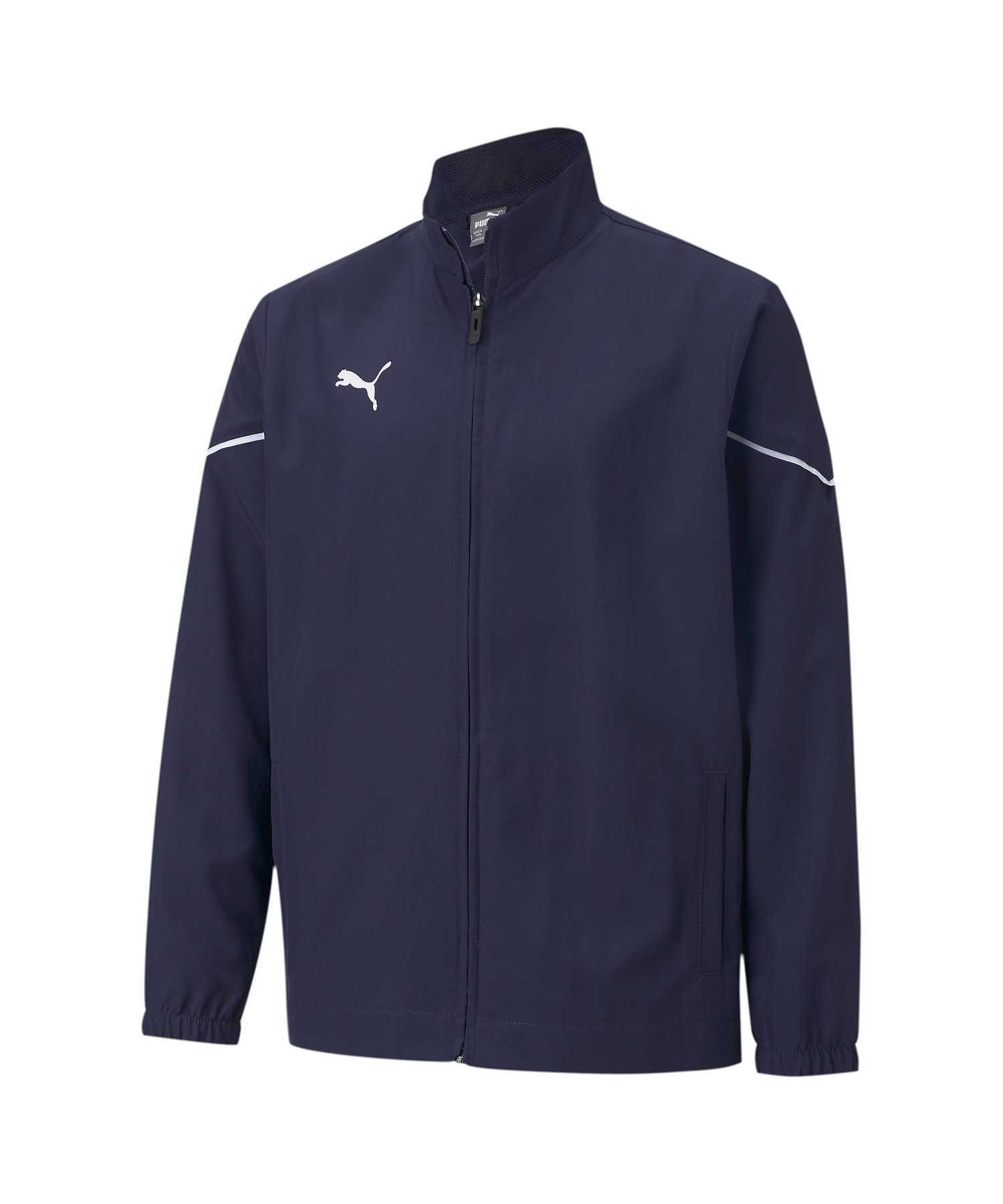 Детская футбольная куртка TEAMRISE Sideline, размеры 120-160 см. Puma, Peacoat-Puma Wh