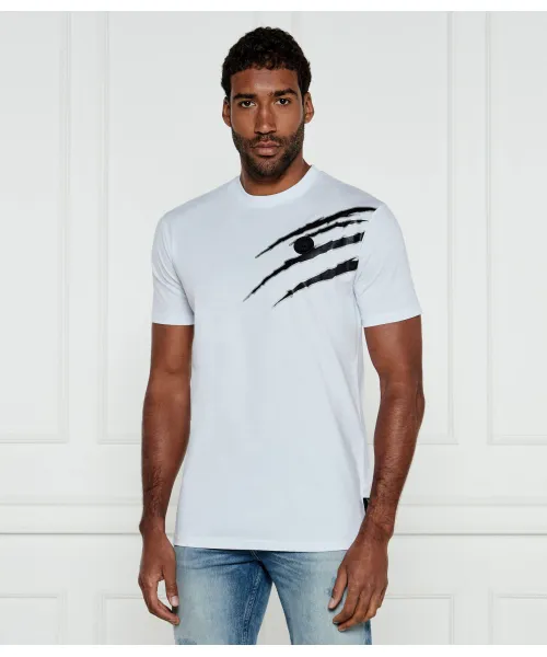

Футболка с царапающей фольгой Loose fit Plein Sport, белый