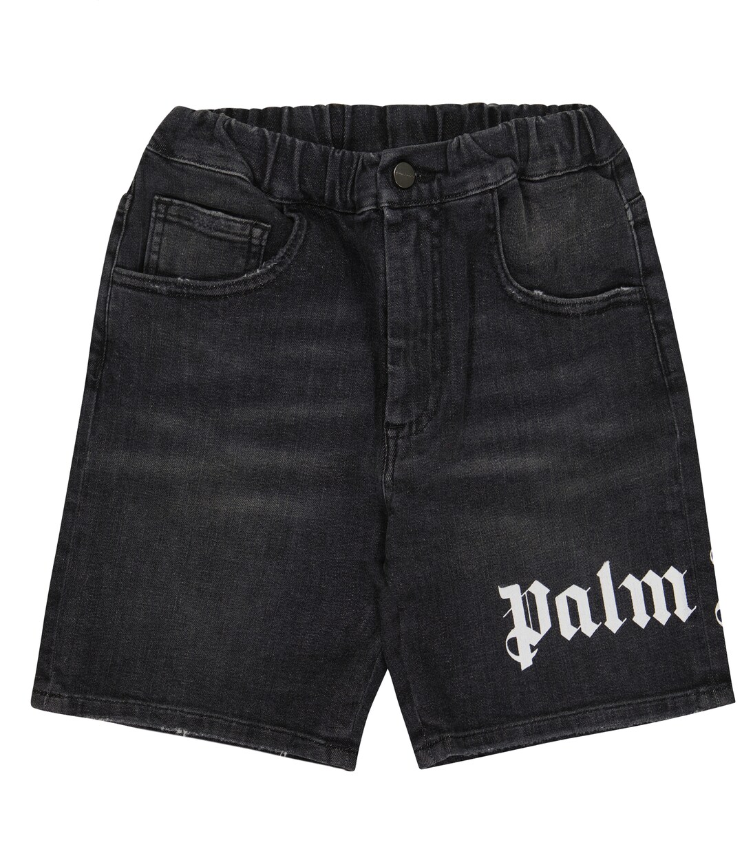 

Джинсовые шорты с логотипом Palm Angels Kids, Black White