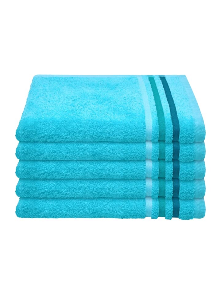 

Гостевое полотенце Schiesser Skyline Color im 5er Set, бирюзовый