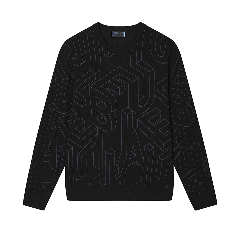 

FILA Трикотажный свитер мужской черный