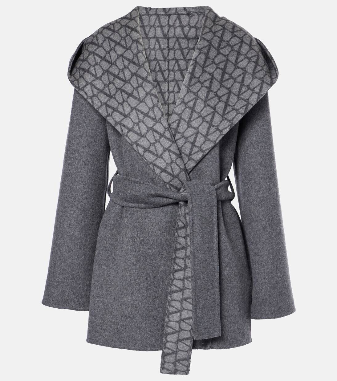 

Пальто Toile Iconographe из шерсти, кашемира и шелка Valentino, цвет grigio melange