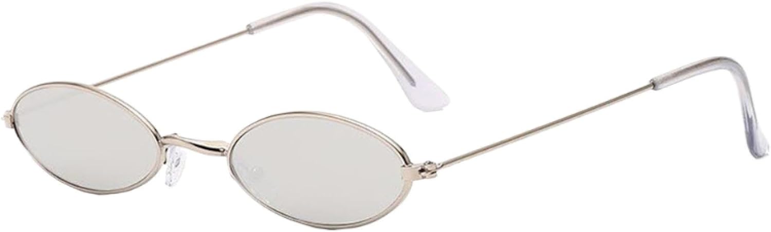 

Солнцезащитные очки с защитой от УФ-излучения UV400 | Маленький овальный цвет, красный металлик | Для женщин и мужчин, для занятий спортом на открытом воздухе и вождения DSVIGF, 11 Silversilver