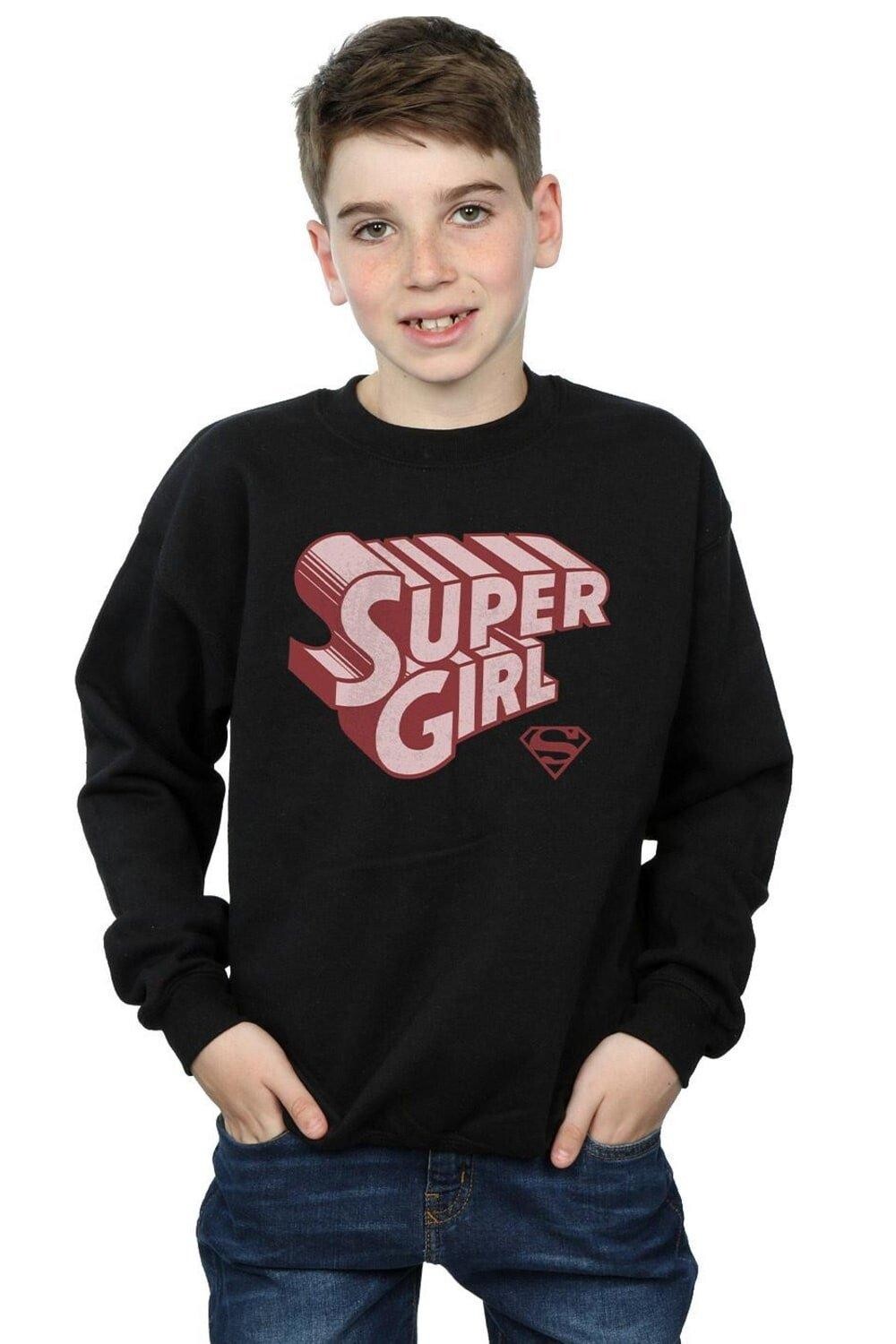 

Толстовка с логотипом Supergirl в стиле ретро DC Comics, черный