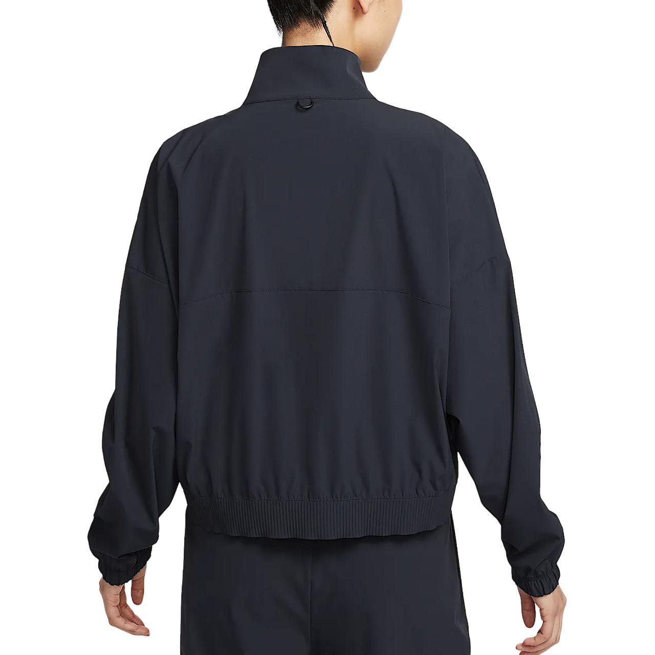 Nike Женская куртка Dri Fit черная с темным дымчато-серым, Black/Dark Smoke Gray — фото 4