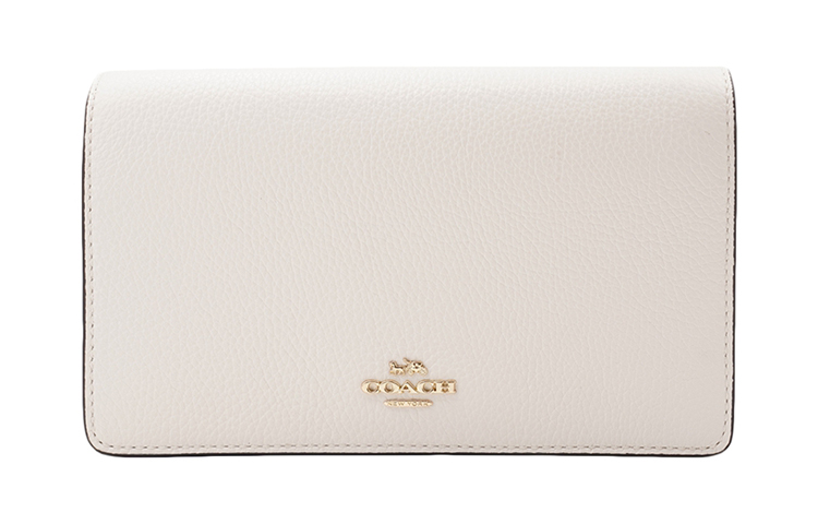 

COACH Сумка через плечо женская белая из коровьей кожи с откидным клапаном