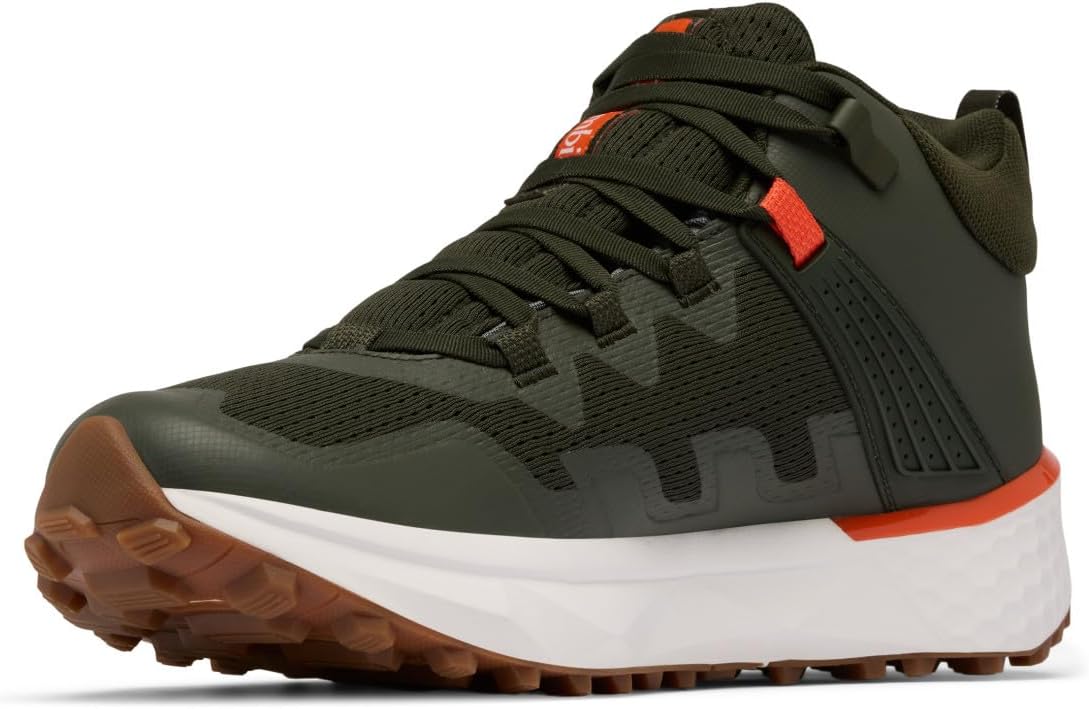 Мужские походные кроссовки Columbia Facet 75 Mid Outdry, Greenscape/Red Quartz — фото 4