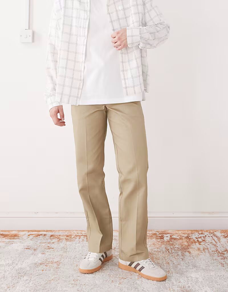 

Узкие брюки-чинос прямого кроя 873 цвета хаки Dickies