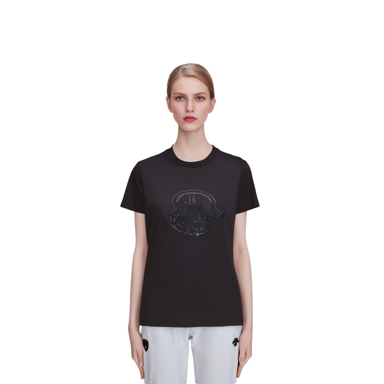 

Футболка с логотипом Moncler, черная