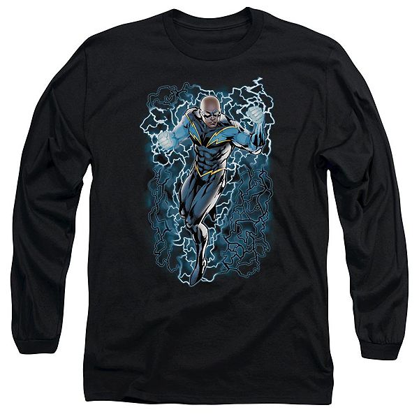 

Футболка с длинным рукавом Justice League of America Black Lightning Bolts Licensed Character