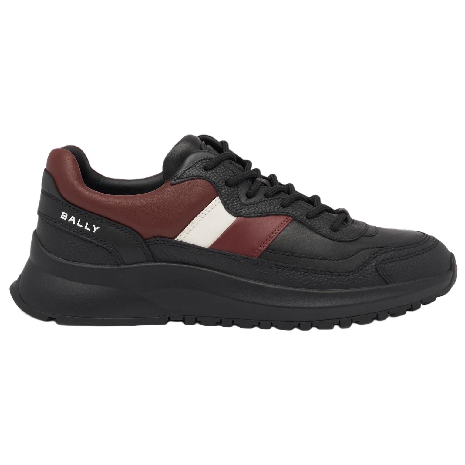 Bally Мужские низкие повседневные кроссовки Outline из телячьей кожи, черный — фото 3