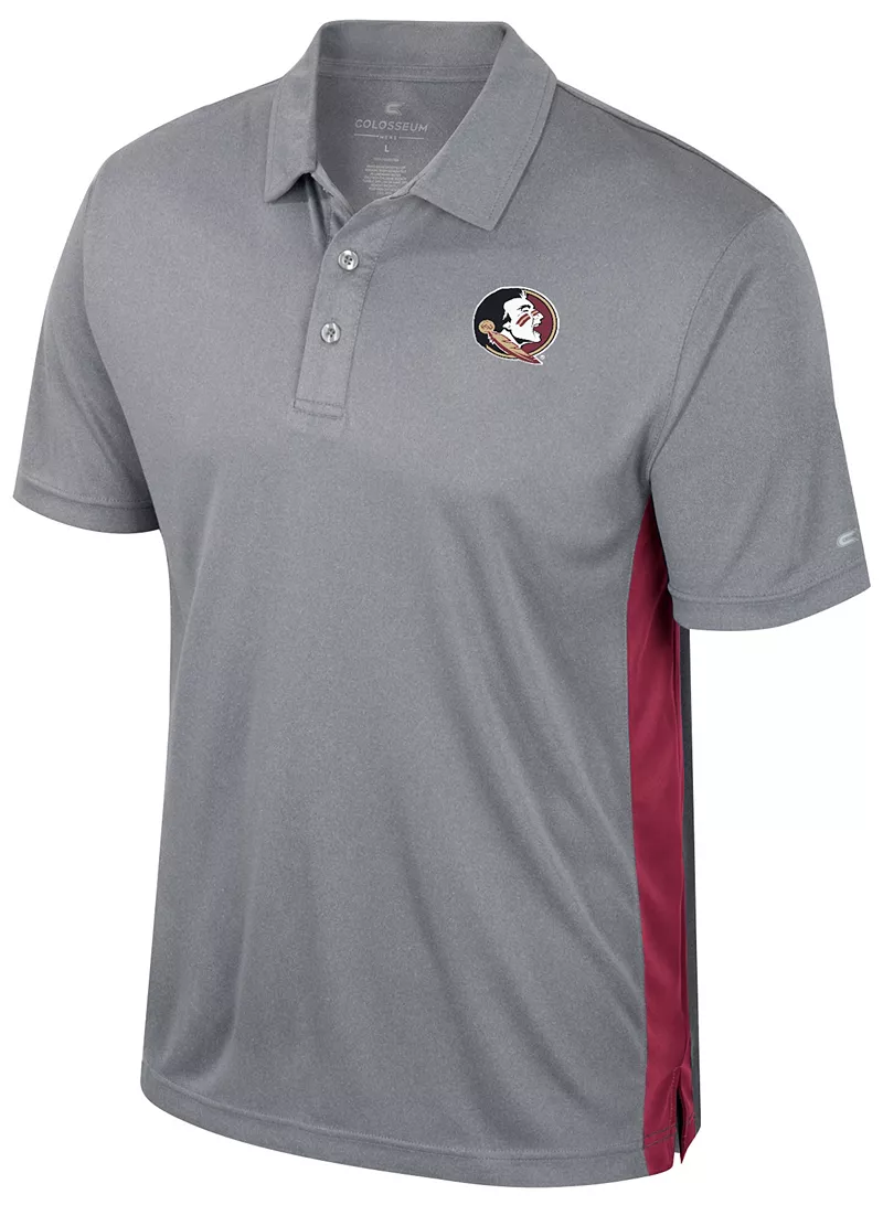 

Мужская футболка-поло Colosseum Seminoles Heather Grey из штата Флорида