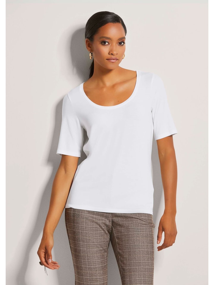 

MADELEINE Летняя базовая футболка с круглым вырезом, кремового цвета, Бежевый, MADELEINE Летняя базовая футболка с круглым вырезом, кремового цвета