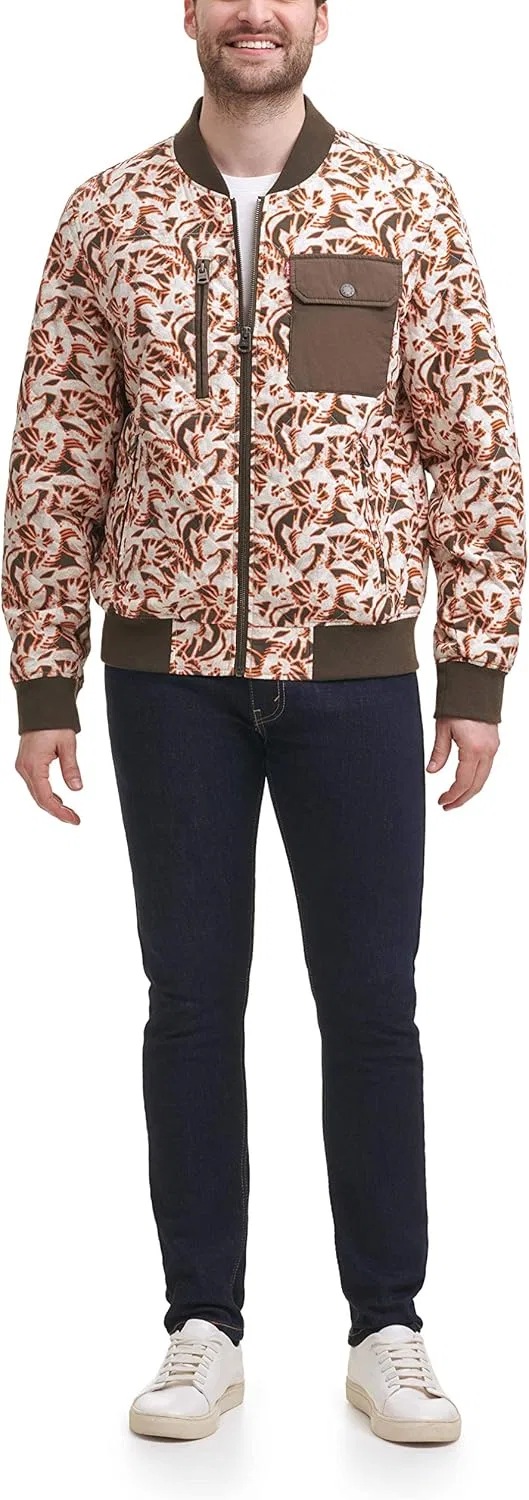 Мужская стеганая куртка-бомбер Levi's Parachute из хлопка с ромбовидным рисунком Levi's — фото 4