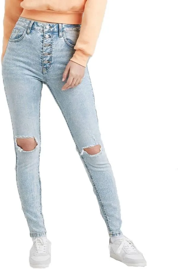 

Джинсы Wild Fable Super-High Rise Distressed Skinny