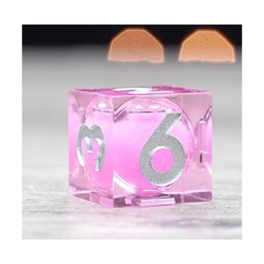 

Эликсир d6 - Розовый с серебром, Elixir Liquid Core Dice