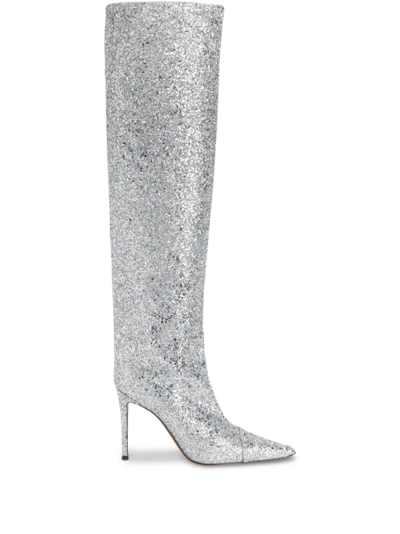 90 мм Viola блестящие сапоги Alexandre Vauthier, серебряный