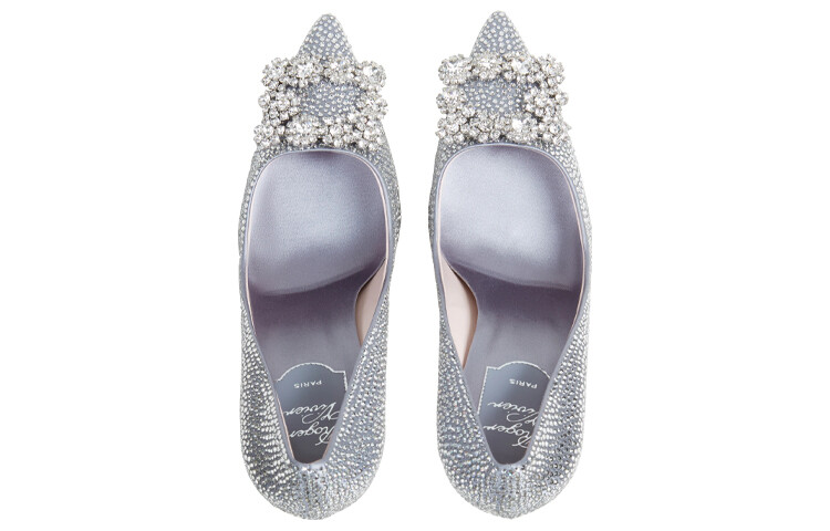 Туфли на высоком каблуке женские фиолетовые Roger Vivier — фото 4