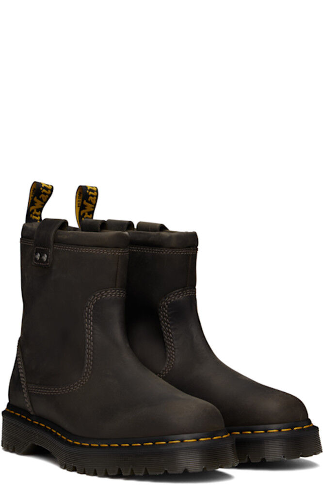 Ботинки мужские Dr. Martens Anistone Lo из вощеной кожи, черный — фото 4
