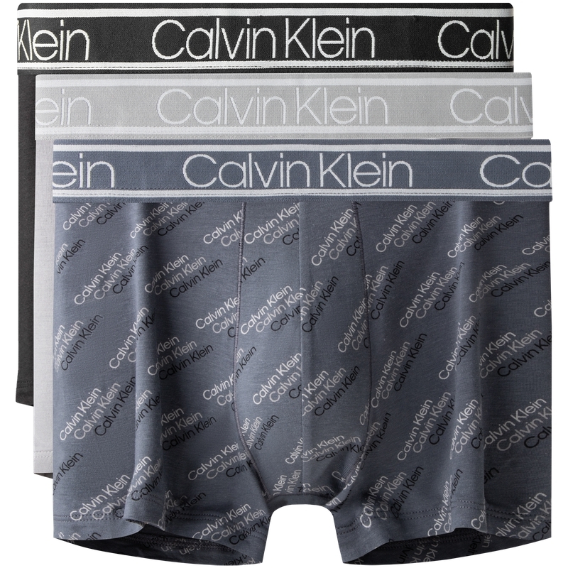 

CALVIN KLEIN Мужские Трусы 3 шт, 8Q7-Космический черный/Космический черный/Кокосовый серый
