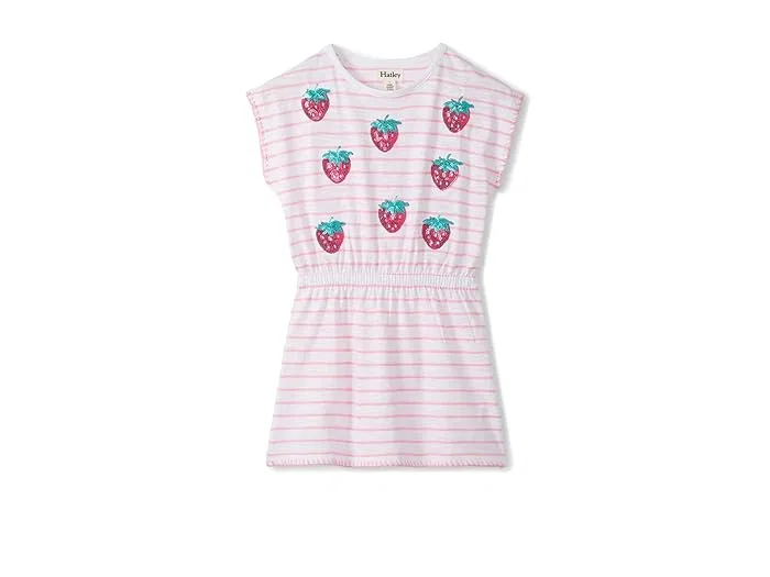 Платье с запахом в полоску Strawberry Stripes Hatley Kids, Fandango Pink