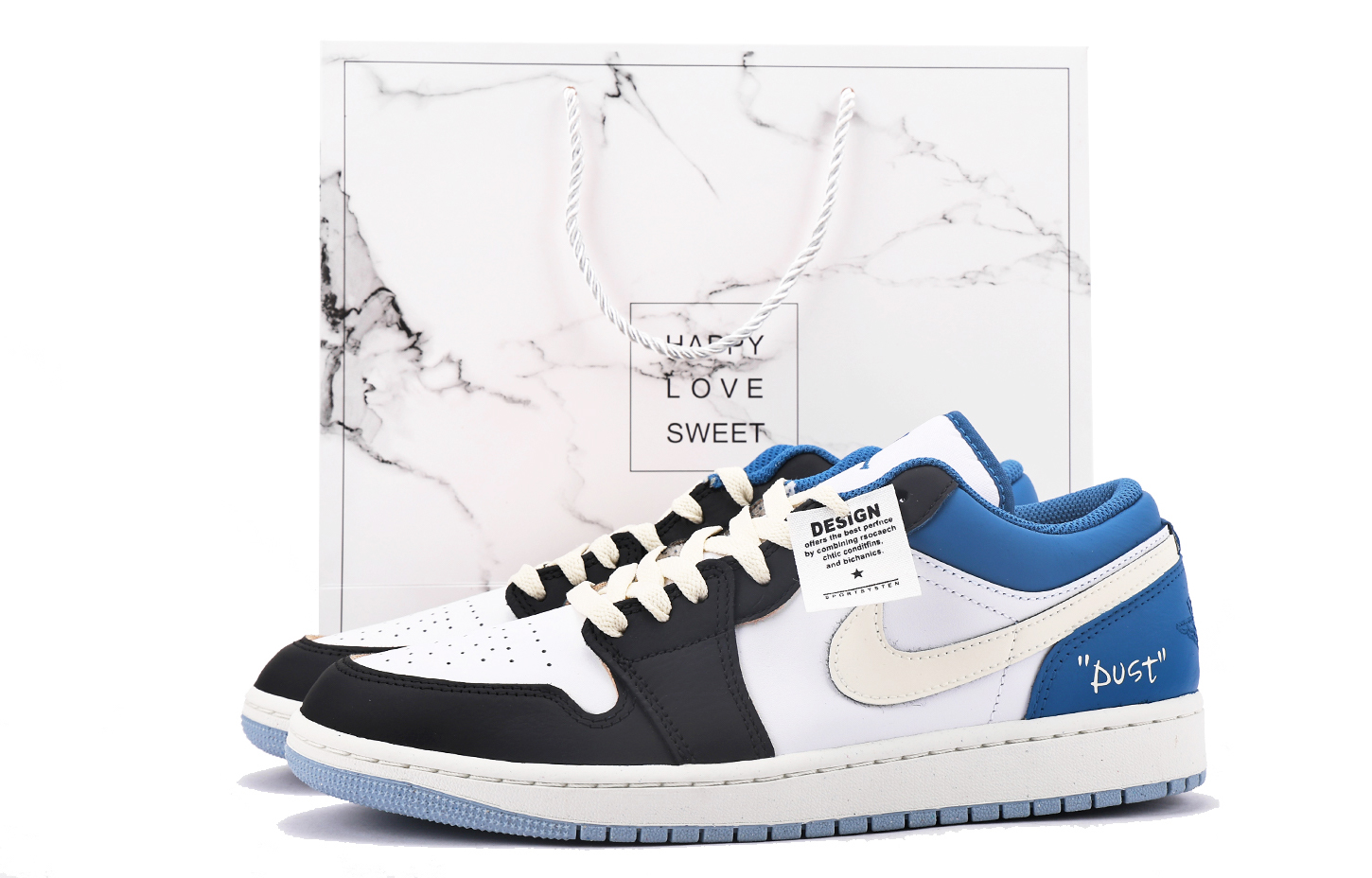 

Jordan Баскетбольные кроссовки Air 1 Vintage, низкие, мужские, цвет: синий, черный, белый