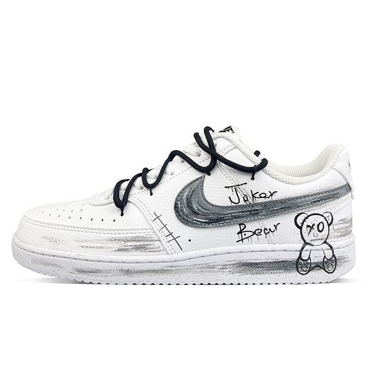 

Кроссовки Nike Court Vision 1 Skateboarding Shoes Men Low-top White/Black, белый/черный